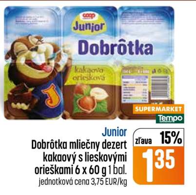 Junior Dobróťka mliečny dezert
