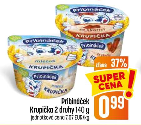 Pribináček krupička 2 druhy 140 g