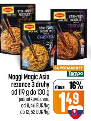 Maggi Magic Asia rezance 3 druhy