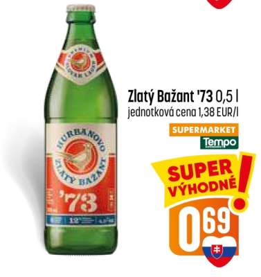 Zlatý Bažant ,73 0,5 l