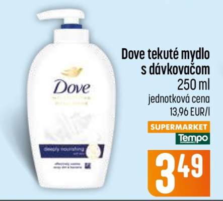 Dove tekuté mydlo s dávkovačom