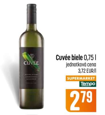 Cuvée biele 0,75 l