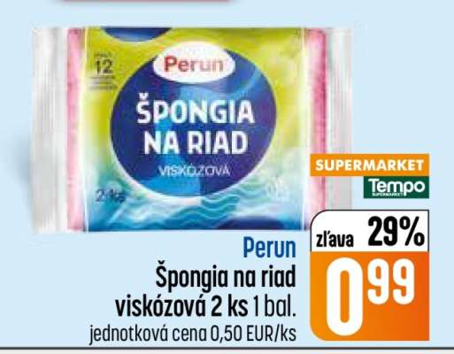 Špongia na riad viskózová 2 ks
