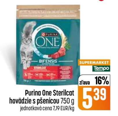 Purina One Sterilcat hovädzie s pšenicou 750 g