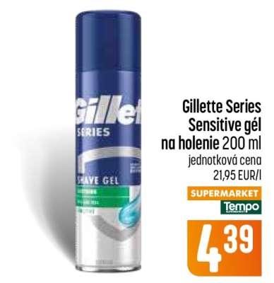 Gillette Series Sensitive gél na holenie 200 ml