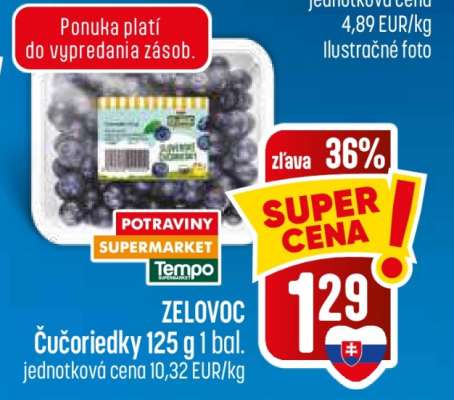 Čučoriedky 125 g
