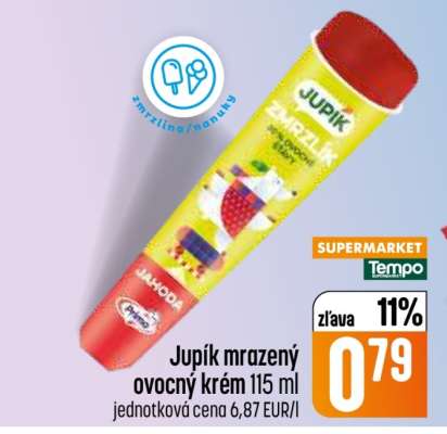 Jupík mrazený ovocný krém 115 ml