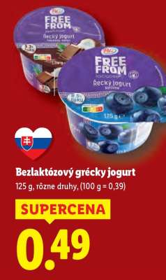 Bezlaktózový grécky jogurt