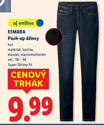 Esmara Push-up džínsy
