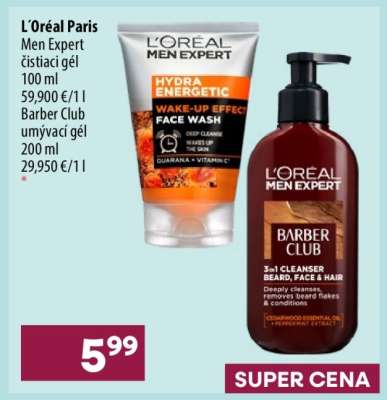 L’Oréal Paris Men Expert čistiaci gél