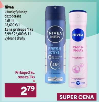 Nivea dámsky / pánsky dezodorant