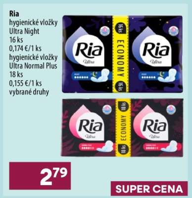 Ria hygienické vložky