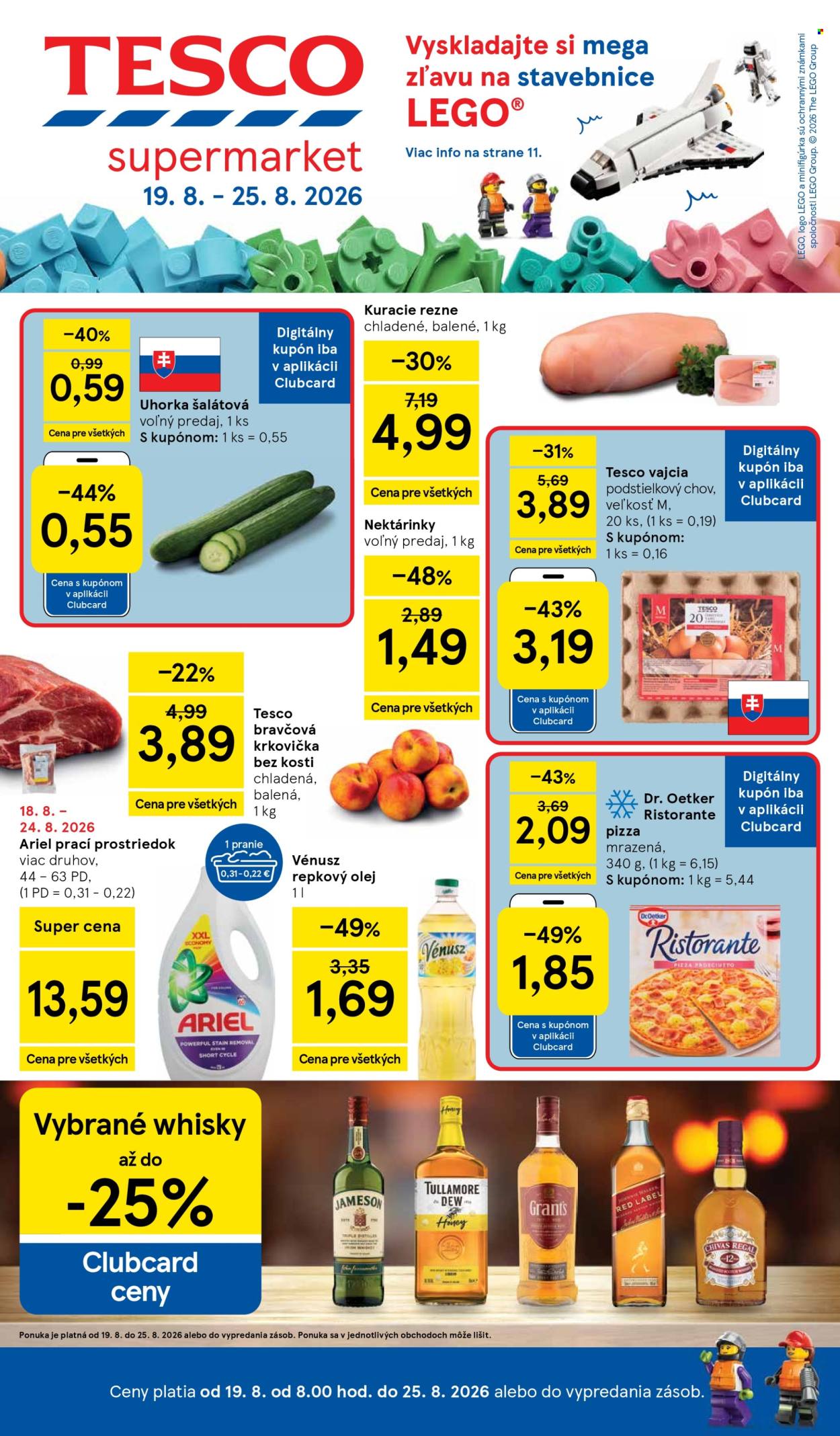 Leták TESCO supermarket - 19.8.2026 - 25.8.2026. Strana 1