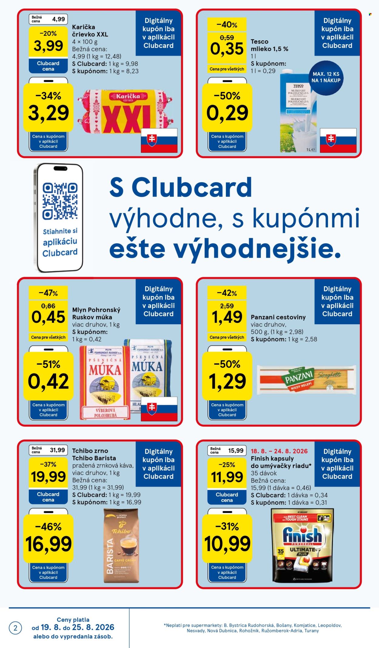 Leták TESCO supermarket - 19.8.2026 - 25.8.2026. Strana 2