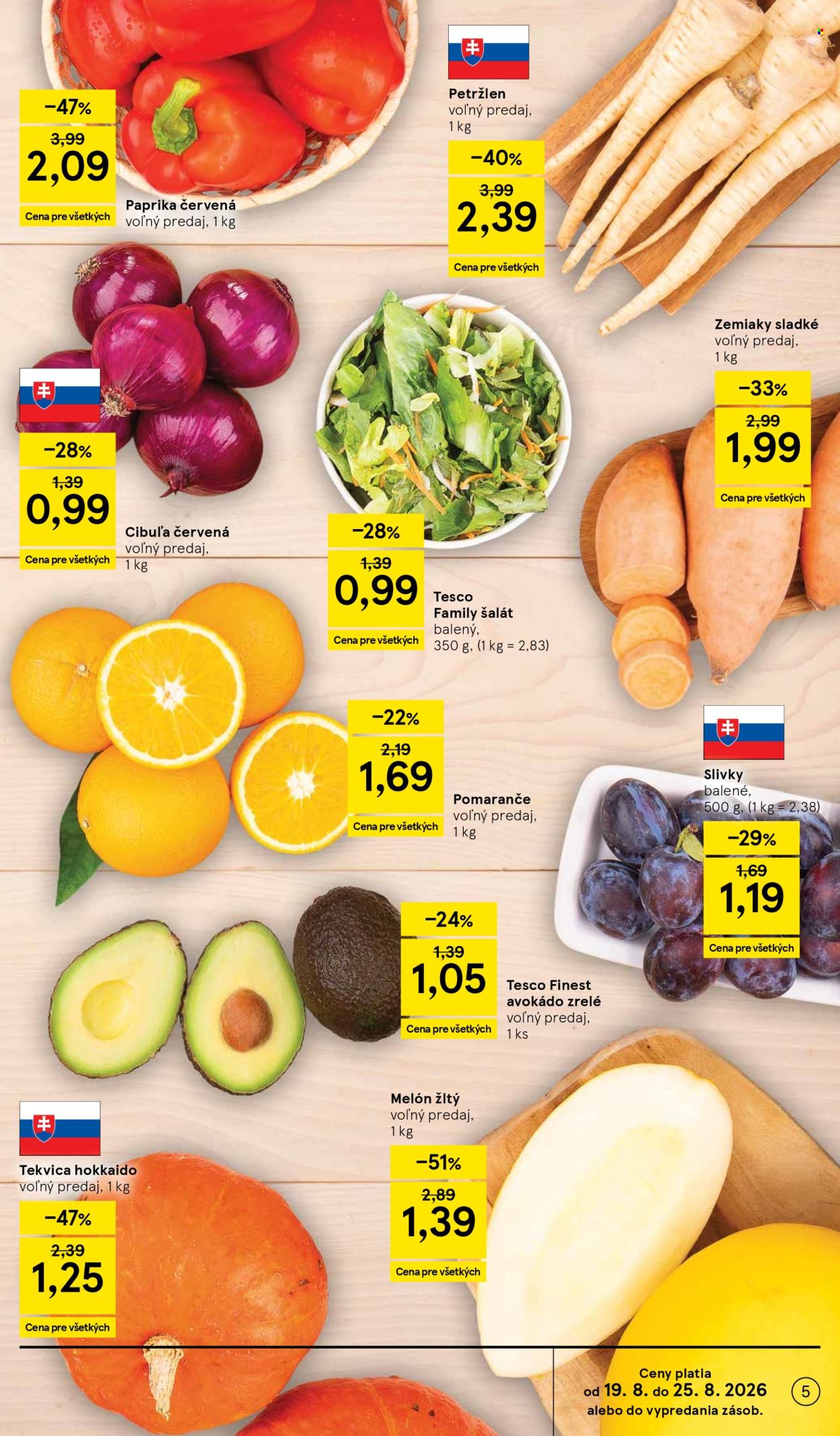 Leták TESCO supermarket - 19.8.2026 - 25.8.2026. Strana 5