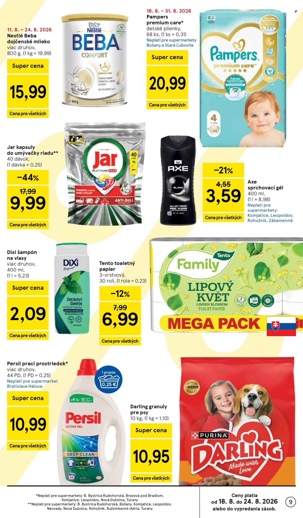 Leták TESCO supermarket - 19.8.2026 - 25.8.2026. Strana 9