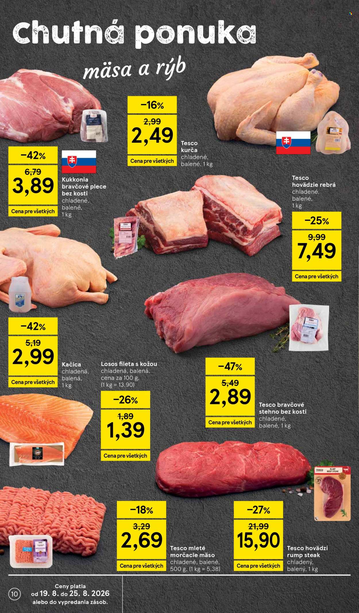 Leták TESCO supermarket - 19.8.2026 - 25.8.2026. Strana 10