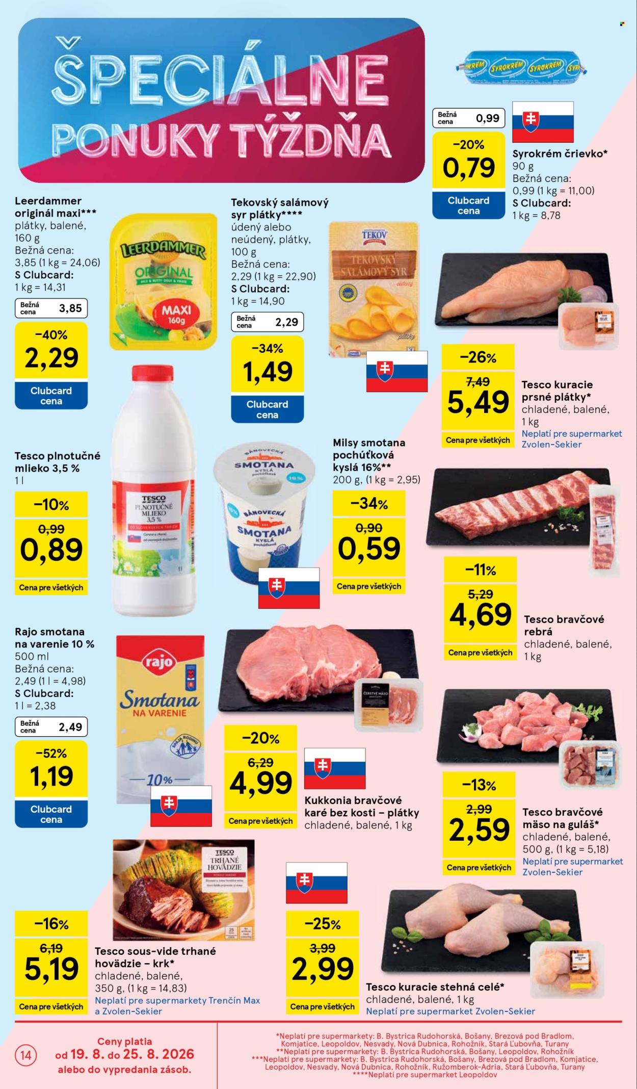 Leták TESCO supermarket - 19.8.2026 - 25.8.2026. Strana 14