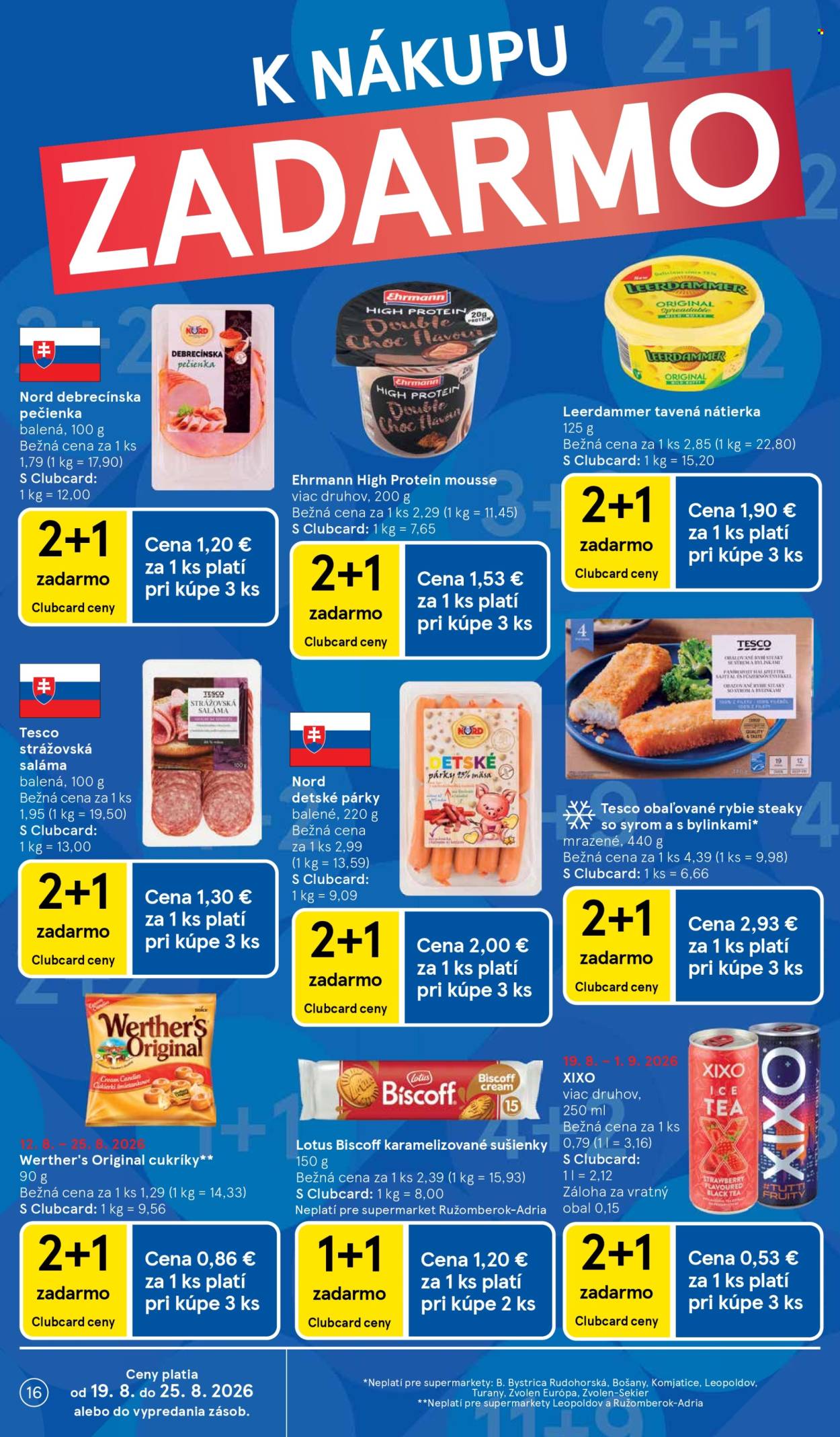Leták TESCO supermarket - 19.8.2026 - 25.8.2026. Strana 16