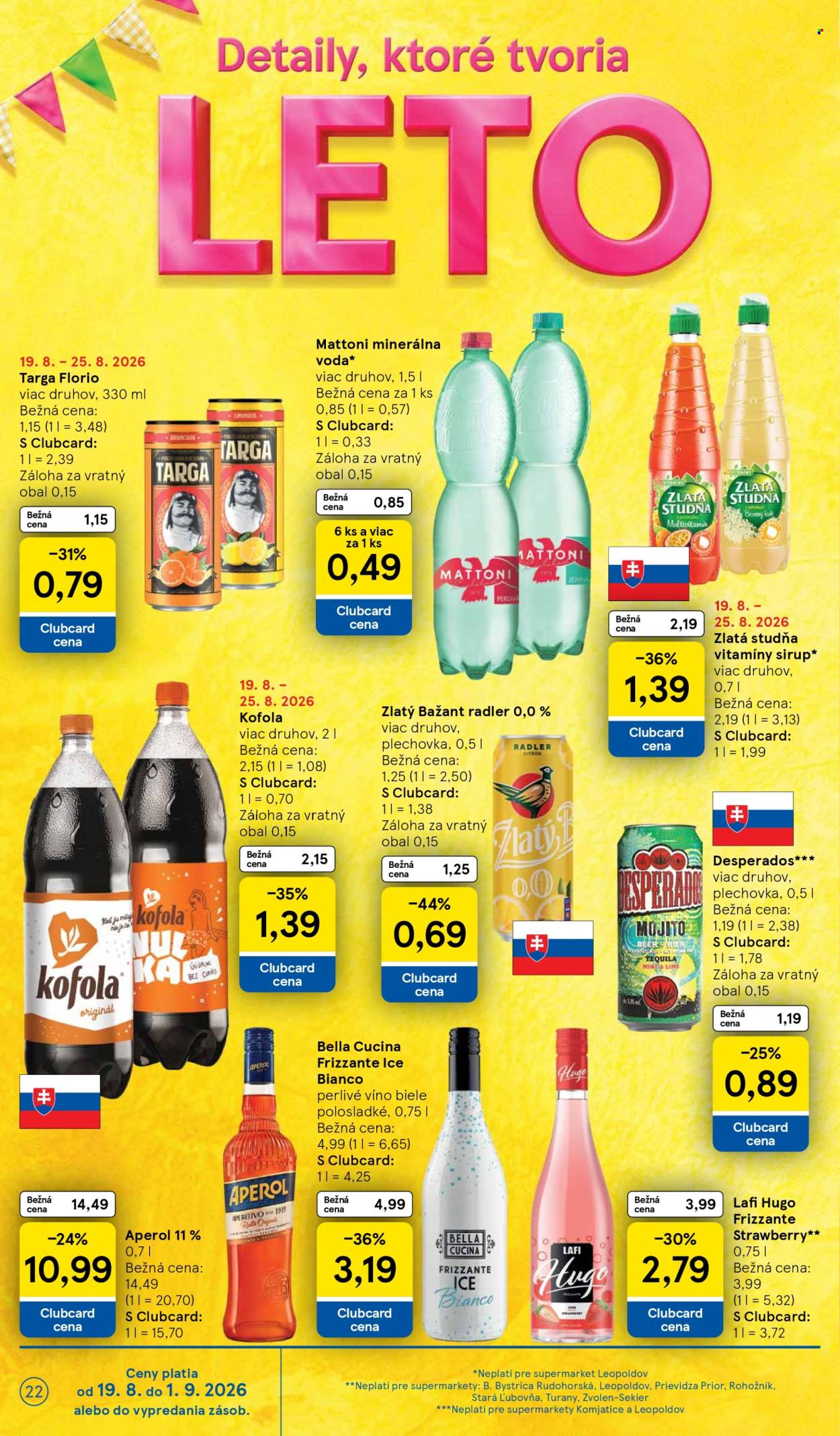 Leták TESCO supermarket - 19.8.2026 - 25.8.2026. Strana 22