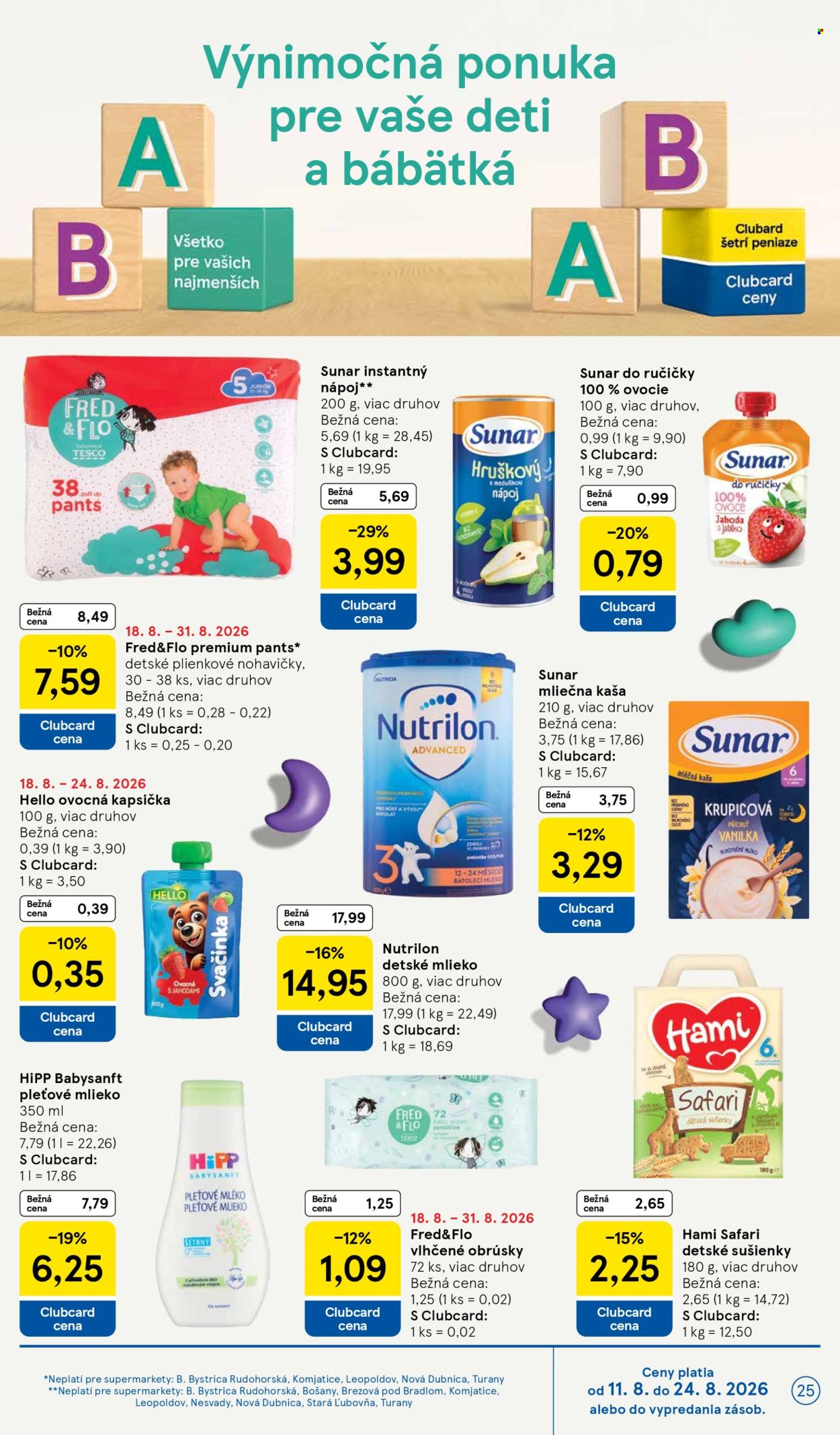Leták TESCO supermarket - 19.8.2026 - 25.8.2026. Strana 25