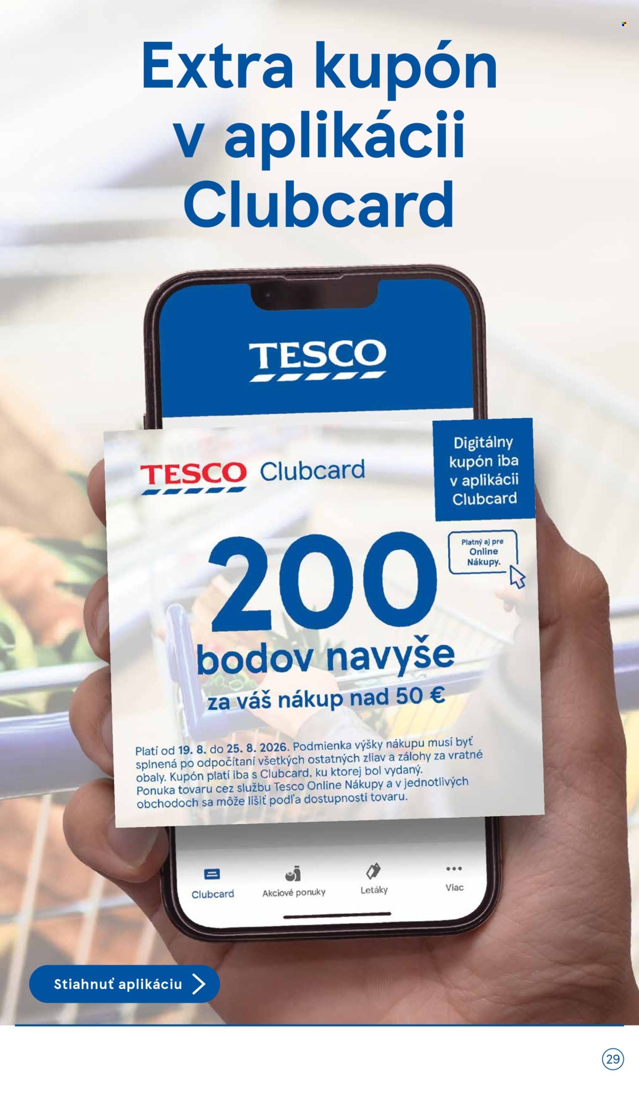 Leták TESCO supermarket - 19.8.2026 - 25.8.2026. Strana 29
