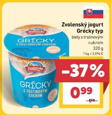 ZVOLENSKÝ JOGURT GRÉCKY TYP