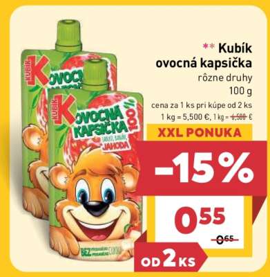 Kubík ovocná kapsička