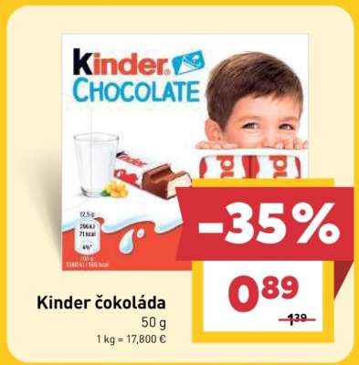 KINDER Čokoláda