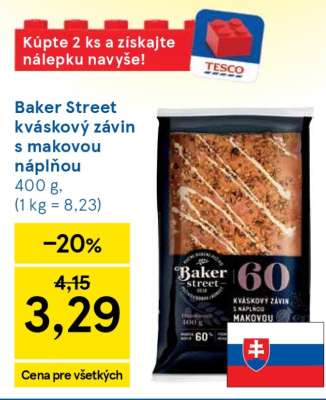 Baker Street kváskový závin s makovou náplňou