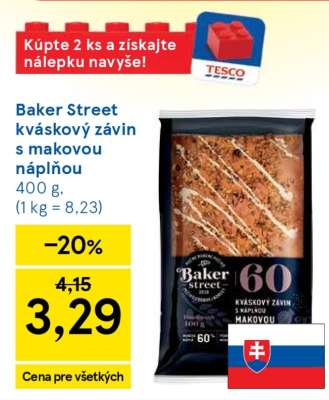 Baker Street kváskový závin s makovou náplňou