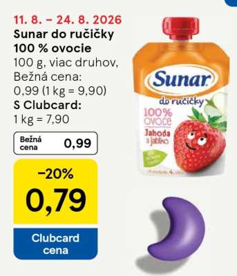 Sunar do ručičky 100 % ovocie