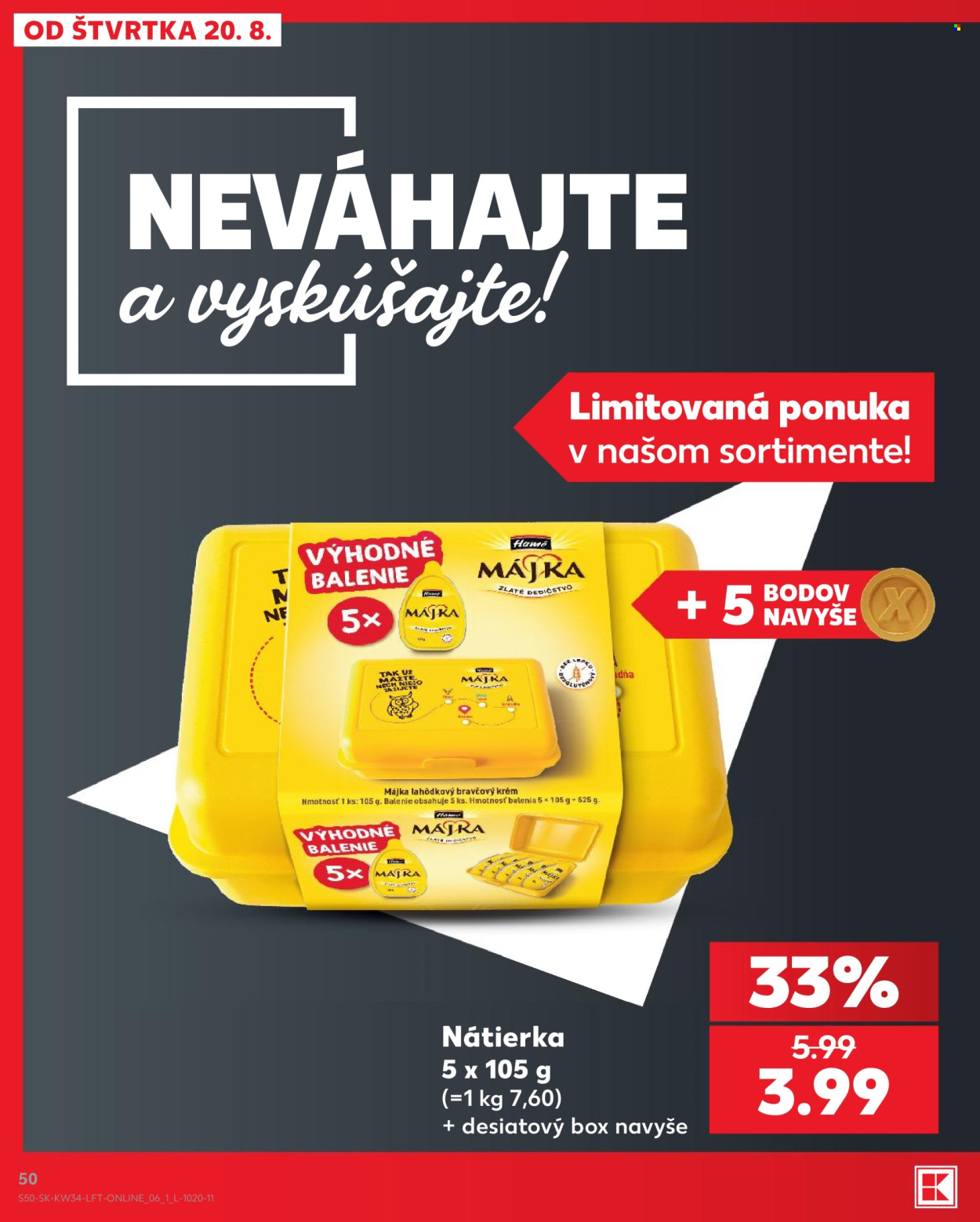 Leták Kaufland - 20.8.2026 - 26.8.2026. Strana 50
