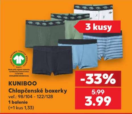 KUNIBOO Chlapčenské boxerky