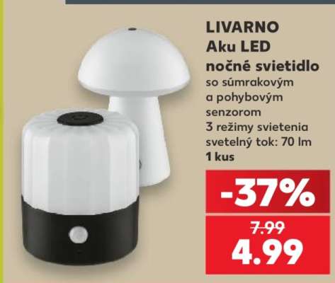 LIVARNO Aku LED nočné svietidlo