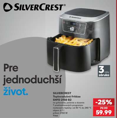SILVERCREST Teplovzdušná fritéza SHFD 2150 B2