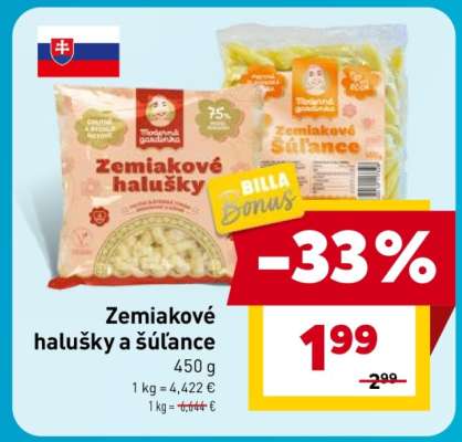 Zemiakové halušky a šúľance