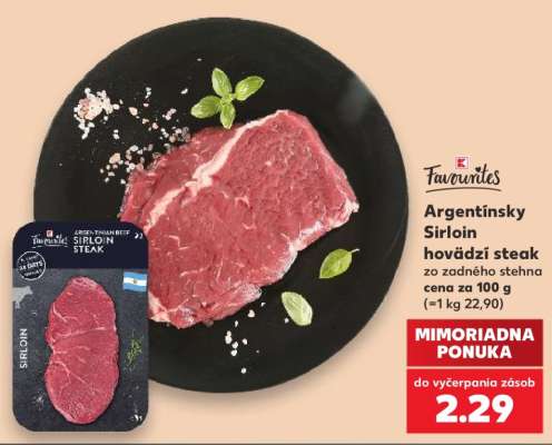 Argentínsky Sirloin hovädzí steak