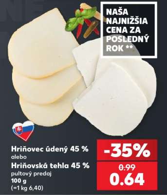 Hriňovec údený 45 % alebo Hriňovská tehla 45 %