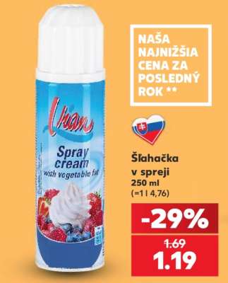 Šľahačka v spreji 250 ml