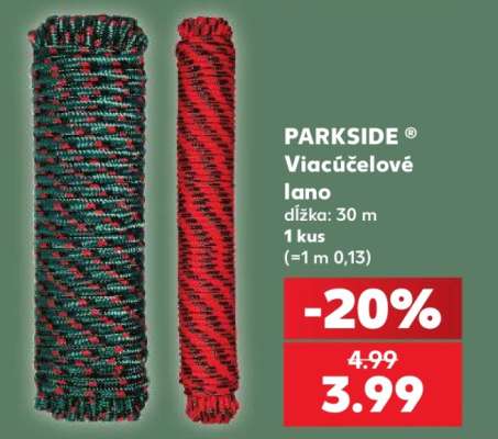 PARKSIDE Viacúčelové lano