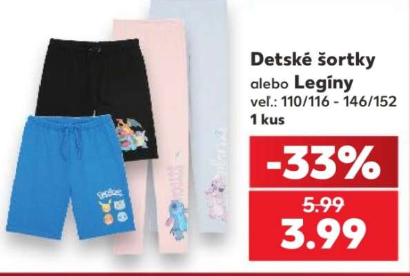 Detské šortky alebo Legíny