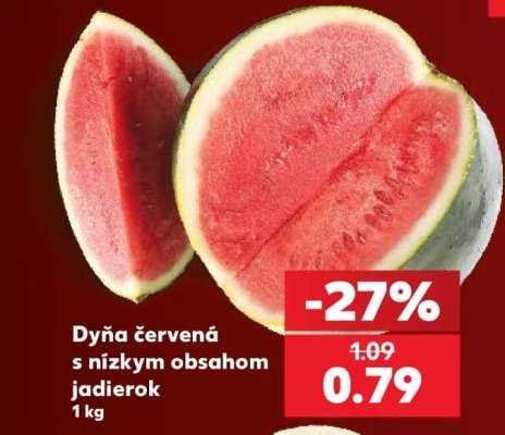 Dyňa červená s nízkym obsahom jadierok