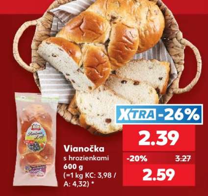 Vianočka s hrozienkami 600 g
