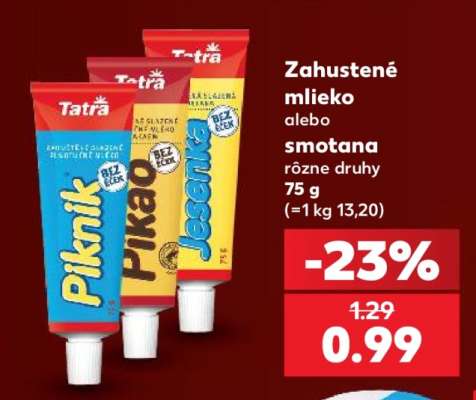 Zahustené mlieko alebo smotana