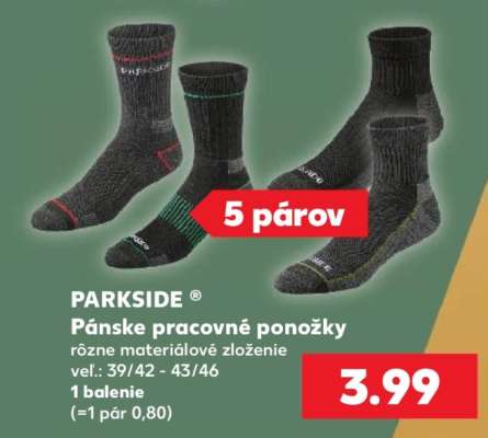 PARKSIDE Pánske pracovné ponožky