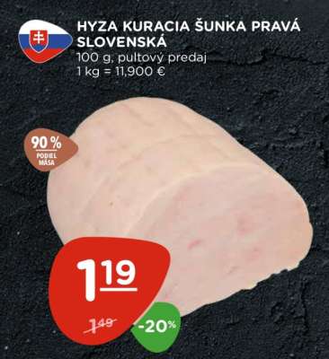 HYZA KURACIA ŠUNKA PRAVÁ SLOVENSKÁ