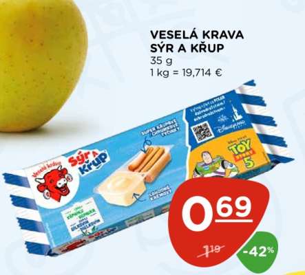 VESELÁ KRAVA SÝR A KŘUP