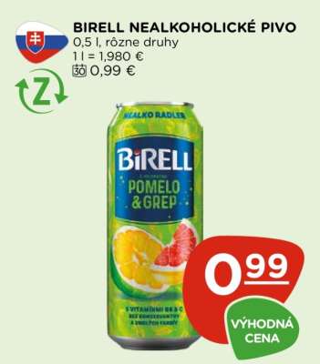 BIRELL NEALKOHOLICKÉ PIVO