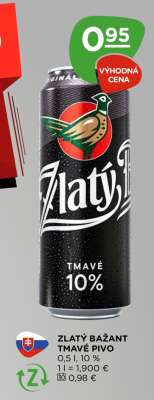 Zlatý Bažant tmavé pivo